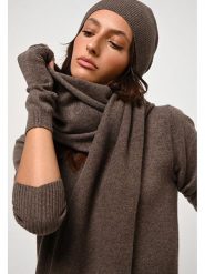 AUTHENTIC CASHMERE Kaszmirowy szal "Vaymont" w kolorze brązowym - 200 x 30 cm rozmiar: onesize. Brązowe szaliki i kominy damskie AUTHENTIC CASHMERE, bez wzorów, z kaszmiru. Za 243.64 zł.