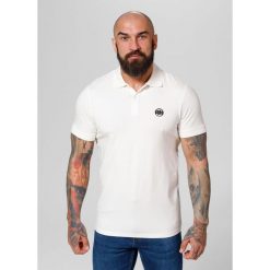 Koszulka Polo bawełniana klasyczna Jersey Slim Fit Small Logo. Białe bluzki damskie PITBULL, xl, bez wzorów, z bawełny, bez ramiączek. Za 119.00 zł.