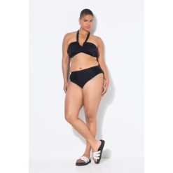 Damskie Figi od bikini wysoki stan. Czarne bikini damskie Ulla Popken, bez wzorów, plus size. Za 93.99 zł.