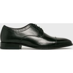 Joop! - Półbuty. Czarne buty wizytowe męskie Joop!, z materiału, z okrągłym noskiem, bez zapięcia. W wyprzedaży za 419.90 zł.