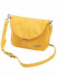 Damska torebka crossbody z rozszerzalną klapą – żółta 1,5L Meatfly. Żółte torebki klasyczne damskie Meatfly, bez wzorów, z materiału, bez dodatków. Za 152.99 zł.