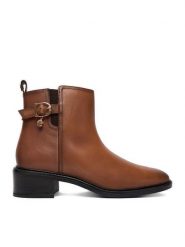 MEXX Botki CEO-MX/044C-WI44 Brązowy. Brązowe botki damskie Mexx, ze skóry, bez obcasa, na słupku, bez zapięcia. Za 269.99 zł.