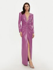 Fracomina Sukienka wieczorowa FQ24WD3009W75301 Fioletowy Slim Fit. Fioletowe sukienki damskie Fracomina, m, bez wzorów, z syntetyku, wizytowe, bez kołnierzyka, bez ramiączek. Za 949.99 zł.
