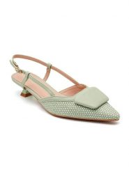 Sixth Sens Czółenka w kolorze jasnozielonym rozmiar: 37. Zielone czółenka damskie Sixth Sens, bez wzorów, bez obcasa, na szpilce. Za 131.43 zł.