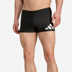 Bokserki pływackie męskie ADIDAS. Czarne kąpielówki męskie Adidas, m, bez wzorów, z elastanu, na fitness i siłownię. Za 79.99 zł.