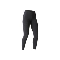 Legginsy slim Gym & Pilates 100 Stretch damskie. Szare legginsy damskie DOMYOS, l, bez wzorów, z bawełny, na fitness i siłownię. Za 19.99 zł.