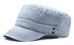 Jeansowa Czapka z Daszkiem (Patrolówka) - Pako Jeans - Błękitna. Niebieskie czapki męskie Pako Jeans, na lato, bez wzorów, z bawełny. Za 55.00 zł.