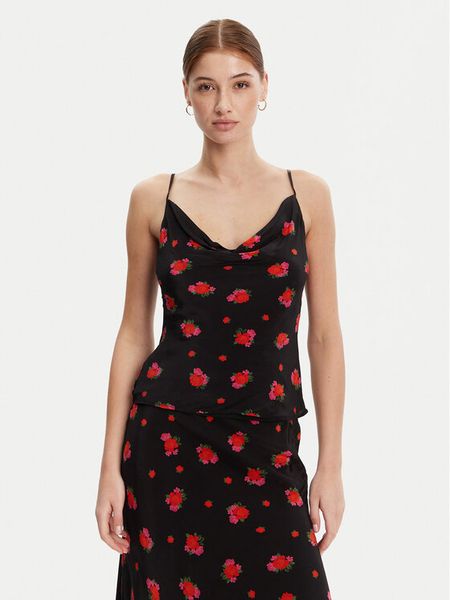 Bardot Top 59752TB2 Czarny Slim Fit. Czarne topy damskie BARDOT, bez wzorów, z wiskozy, bez kołnierzyka. Za 179.99 zł.