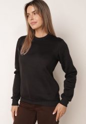 Czarna Bluza Klasyczna z Polarową Podszewką Embri. Czarne bluzy bez kaptura damskie Born2be, l, z jeansu. Za 49.99 zł.