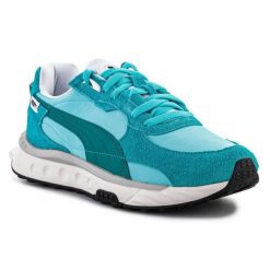 Buty Puma Wild Rider Vintage M 381595-03 niebieskie. Niebieskie buty sportowe na co dzień męskie z gumy, bez zapięcia. Za 681.40 zł.