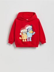 Bluza Bluey - czerwony. Czerwone bluzy i bluzki niemowlęce Reserved, bez wzorów, z bawełny, bez ramiączek, bez kaptura. Za 59.99 zł.