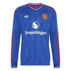 Długi rękaw koszulka wyjazdowa Manchester United 2026/27. Niebieskie t-shirty sportowe męskie Adidas, s, z dzianiny, bez ramiączek, do piłki nożnej, climacool (adidas). Za 474.00 zł.