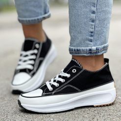 Czarne sportowe buty damskie, trampki McKeylor 13562. Czarne trampki i tenisówki damskie McKeylor, bez wzorów, ze skóry. Za 99.00 zł.