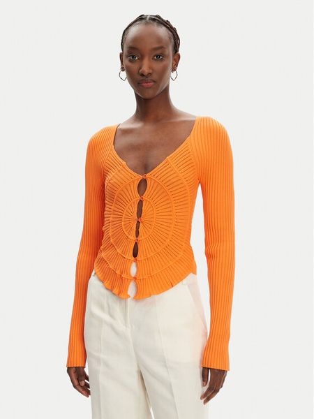 PINKO Kardigan Vergina 104627 A2E6 Pomarańczowy Slim Fit. Brązowe kardigany damskie Pinko, l, bez wzorów, z syntetyku. Za 619.99 zł.