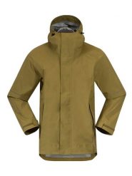 Bergans Kurtka przeciwdeszczowa w kolorze khaki rozmiar: M. Brązowe kurtki outdoor męskie Bergans, m, bez wzorów, bez kaptura. Za 483.17 zł.