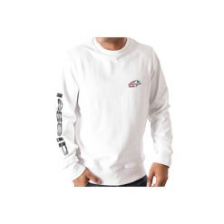 Bluza sportowa męska Diesel Girk-K14. Białe bluzy bez kaptura męskie Diesel, bez wzorów, z bawełny, sportowe, bez kołnierzyka, bez ramiączek. Za 207.00 zł.