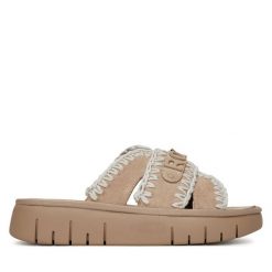 Klapki Roxy. Brązowe klapki damskie Roxy, bez wzorów, bez obcasa. Za 179.99 zł.
