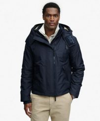 Superdry Kurtka Hooded Arctic Windcheater z recyklowanego poliestru - Darkest. Niebieskie kurtki damskie Superdry., xl, bez wzorów, z elastanu, bez kaptura. Za 542.85 zł.
