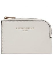 LIEBESKIND BERLIN Skórzany portfel "Lena" w kolorze białym - 11,5 x 8 x 1 cm rozmiar: onesize. Białe portfele damskie LIEBESKIND BERLIN, bez wzorów, ze lnu. Za 127.35 zł.