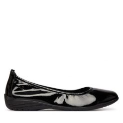 Baleriny Josef Seibel. Czarne baleriny damskie Josef Seibel, bez wzorów, bez obcasa. Za 389.99 zł.