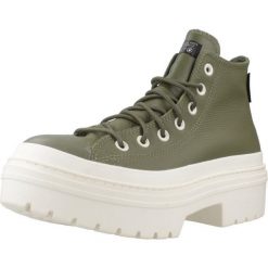 Buty CONVERSE CHUCK TAYLOR ALL STAR LUGGED HEEL PLATFORM WATERPROOF Zielony. Zielone buty sportowe na co dzień damskie Converse, bez wzorów, ze skóry ekologicznej. W wyprzedaży za 464.95 zł.