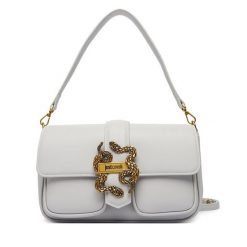 Torebka Just Cavalli. Szare torebki klasyczne damskie Just Cavalli, bez wzorów, bez dodatków. Za 829.99 zł.