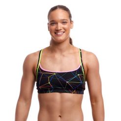 Strój dwuczęściowy Funkita Sports Top Star Sign - góra od bikini. Czarne bikini damskie FUNKITA, bez wzorów. Za 109.00 zł.