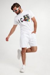 Spodenki Jeansowe męskie Marine DSQUARED2. Szorty męskie Dsquared2, z jeansu, bez kołnierzyka. Za 1,649.00 zł.