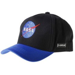 Czapka Z Daszkiem Z Kontrastowym Panelem NASA Space Mission. Czarne czapki z daszkiem damskie CapsLab, bez wzorów. Za 173.99 zł.