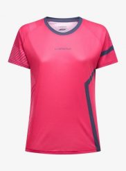 Koszulka do biegania damska La Sportiva Flow T-Shirt. Czerwone t-shirty damskie La Sportiva, l, bez wzorów, z materiału, bez kołnierzyka. Za 318.99 zł.