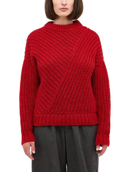 Mustang Sweter w kolorze czerwonym rozmiar: L. Czerwone swetry klasyczne damskie Mustang, l, z wełny, bez kołnierzyka. Za 209.33 zł.