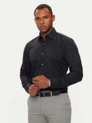 Boss Koszula H-Hank-Kent-C1-214 50469345 Czarny Slim Fit. Czarne koszule męskie Boss, m, bez wzorów, z bawełny, bez kołnierzyka, bez ramiączek. Za 249.99 zł.
