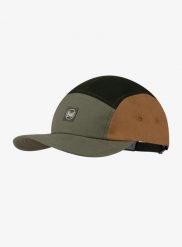 Czapka z daszkiem Buff 5 Panel Venture Cap - allvin khaki. Zielone czapki męskie Buff, bez wzorów, z bawełny. Za 129.99 zł.