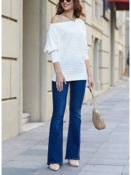 Milan Kiss Sweter w kolorze białym rozmiar: S. Białe swetry klasyczne damskie Milan Kiss, s, bez kołnierzyka. Za 113.99 zł.