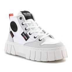 Buty Palladium Pallatower Hi W 98573-116-M białe. Białe buty sportowe na co dzień damskie bez wzorów, z gumy. Za 718.43 zł.