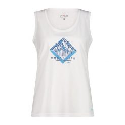 Damski tank top CMP. Białe topy damskie CMP, s, bez wzorów, z tkaniny, bez ramiączek. Za 135.00 zł.