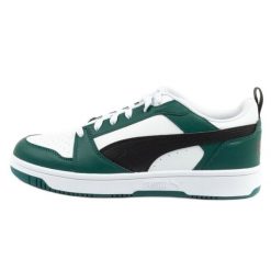 Buty Puma Rebound v6 392328 34 zielone. Zielone buty sportowe na co dzień męskie z materiału, bez zapięcia. Za 365.58 zł.