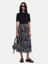 Desigual Sukienka codzienna Indianapolis 24WWVW54 Czarny Regular Fit. Czarne sukienki damskie Desigual, na co dzień, m, bez wzorów, z syntetyku, bez kołnierzyka, bez ramiączek, proste. Za 319.99 zł.