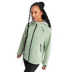 Kurtka trekkingowa hardshell damska Lac Léman. Zielone kurtki damskie SIROKO, l, bez kaptura. Za 551.00 zł.