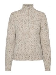Vero Moda Sweter w kolorze beżowym rozmiar: XL. Brązowe golfy damskie Vero Moda, xl, bez wzorów, ze splotem, bez ramiączek. Za 65.69 zł.