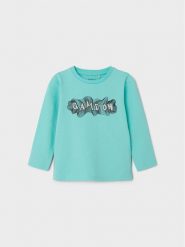 NAME IT Bluzka Buggur 13226400 Turkusowy Regular Fit. Niebieskie t-shirty chłopięce Name it, bez wzorów, z bawełny, bez ramiączek. Za 54.99 zł.