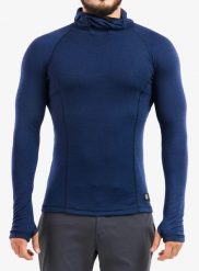 Bluza termoaktywna Sensor Merino DF Tee L/S Hooded. Niebieskie bluzy z kapturem męskie Sensor, na zimę, l, z materiału. Za 329.99 zł.