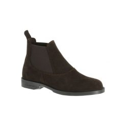 Sztyblety jeździeckie Classic. Brązowe sztyblety męskie FOUGANZA, z poliamidu, bez zapięcia. Za 129.99 zł.
