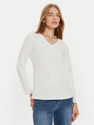 Liu Jo Sport Bluzka TF4211 JS088 Biały Regular Fit. Białe bluzki sportowe damskie Liu Jo Sport, xs, bez wzorów, z bawełny, bez ramiączek. Za 249.99 zł.