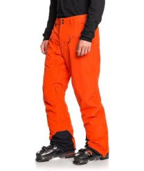 Spodnie snowboardowe męskie Quiksilver Boundry. Brązowe spodnie materiałowe męskie Quiksilver, bez wzorów, z materiału, sportowe. Za 395.49 zł.
