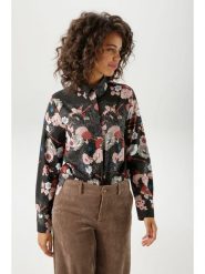 Aniston Bluzka w kolorze czarnym rozmiar: 36. Czarne bluzki damskie Aniston, bez wzorów, z wiskozy, bez kołnierzyka, bez ramiączek. Za 82.99 zł.