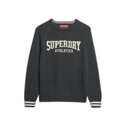 Sweter damski Superdry Slouchy Intarsia. Szare swetry klasyczne damskie Superdry., na zimę, bez kołnierzyka. Za 333.95 zł.
