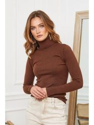 Joséfine Golf "Buviol" w kolorze brązowym rozmiar: M. Brązowe golfy damskie Joséfine, m, bez wzorów, bez ramiączek. Za 117.73 zł.