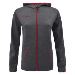 Bluza z kapturem OSHA damska ciemnoszaro-różowa. Czerwone bluzy sportowe damskie Legea, z bawełny. W wyprzedaży za 104.00 zł.