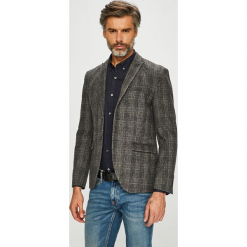 Selected - Marynarka. Szare marynarki męskie Selected, bez wzorów, z materiału. W wyprzedaży za 399.90 zł.